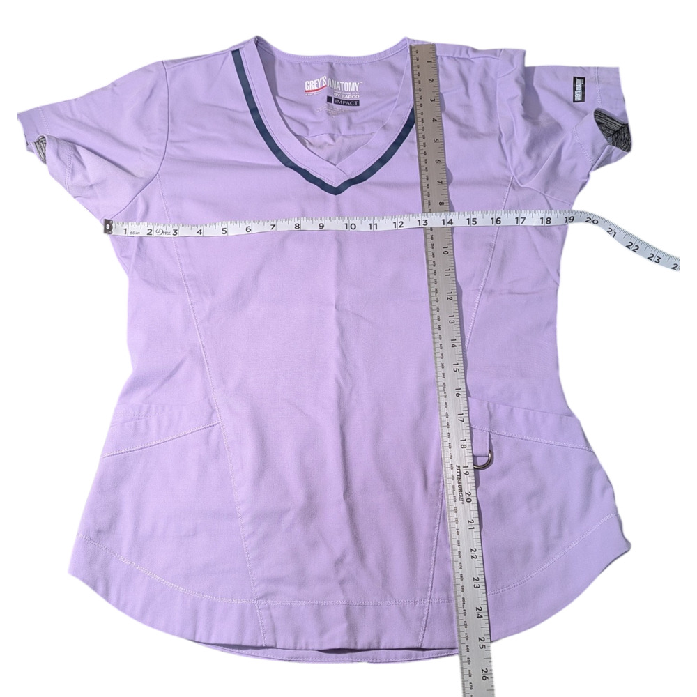 Greys Anatomy Scrub Outfit - Lilac/Lavender Purple Color-Size Small -Womens EUC - Picture 3 of 12